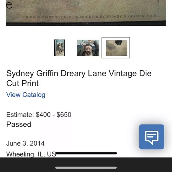 Vintage die cut DREARY LANE by Sydney Griffin - Picture 10 of 10